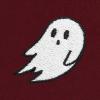 imageDALIX Ghost Embroidered Crewneck Long Sleeve Sweatshirt Fleece MenMaroon