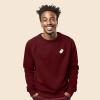 imageDALIX Ghost Embroidered Crewneck Long Sleeve Sweatshirt Fleece MenMaroon