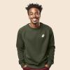 imageDALIX Ghost Embroidered Crewneck Long Sleeve Sweatshirt Fleece MenMilitary Green