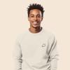 imageDALIX Ghost Embroidered Crewneck Long Sleeve Sweatshirt Fleece MenNatural