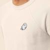 imageDALIX Ghost Embroidered Crewneck Long Sleeve Sweatshirt Fleece MenNatural