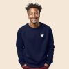 imageDALIX Ghost Embroidered Crewneck Long Sleeve Sweatshirt Fleece MenNavy