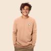 imageDALIX Ghost Embroidered Crewneck Long Sleeve Sweatshirt Fleece MenPeach