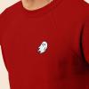imageDALIX Ghost Embroidered Crewneck Long Sleeve Sweatshirt Fleece MenRed