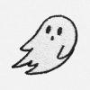 imageDALIX Ghost Embroidered Crewneck Long Sleeve Sweatshirt Fleece MenWhite