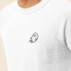 imageDALIX Ghost Embroidered Crewneck Long Sleeve Sweatshirt Fleece MenWhite