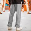 imageDALIX Ghost Embroidered Straight Leg Fleece Sweatpant Sweats Soft Warm MensAthletic Heather