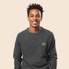 imageDALIX UFO Embroidered Fleece Crewneck Long Sleeve Sweatshirt MensAsphalt Gray