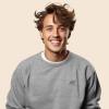 imageDALIX UFO Embroidered Fleece Crewneck Long Sleeve Sweatshirt MensAthletic Heather