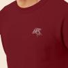 imageDALIX UFO Embroidered Fleece Crewneck Long Sleeve Sweatshirt MensCardinal Red