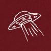 imageDALIX UFO Embroidered Fleece Crewneck Long Sleeve Sweatshirt MensCardinal Red