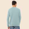 imageDALIX UFO Embroidered Fleece Crewneck Long Sleeve Sweatshirt MensHeather Blue Lagoon