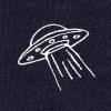imageDALIX UFO Embroidered Fleece Crewneck Long Sleeve Sweatshirt MensHeather Navy