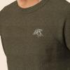 imageDALIX UFO Embroidered Fleece Crewneck Long Sleeve Sweatshirt MensHeather Olive