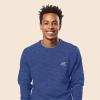 imageDALIX UFO Embroidered Fleece Crewneck Long Sleeve Sweatshirt MensHeather True Royal