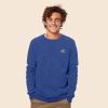 imageDALIX UFO Embroidered Fleece Crewneck Long Sleeve Sweatshirt MensHeather True Royal