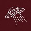 imageDALIX UFO Embroidered Fleece Crewneck Long Sleeve Sweatshirt MensMaroon