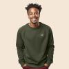 imageDALIX UFO Embroidered Fleece Crewneck Long Sleeve Sweatshirt MensMilitary Green