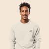 imageDALIX UFO Embroidered Fleece Crewneck Long Sleeve Sweatshirt MensNatural