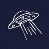 imageDALIX UFO Embroidered Fleece Crewneck Long Sleeve Sweatshirt MensNavy Blue