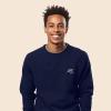 imageDALIX UFO Embroidered Fleece Crewneck Long Sleeve Sweatshirt MensNavy Blue