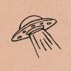 imageDALIX UFO Embroidered Fleece Crewneck Long Sleeve Sweatshirt MensPeach