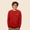 imageDALIX UFO Embroidered Fleece Crewneck Long Sleeve Sweatshirt MensRed
