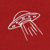 imageDALIX UFO Embroidered Fleece Crewneck Long Sleeve Sweatshirt MensRed