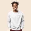 imageDALIX UFO Embroidered Fleece Crewneck Long Sleeve Sweatshirt MensWhite