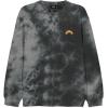 imageDALIX Embroidered Rainbow Long Sleeve Tie Dye Pullover Fleece Crewneck Sweatshirt Sweater MenBlack