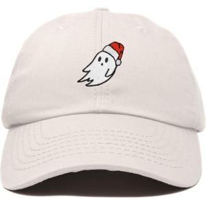 imageDALIX Christmas Ghost Embroidered Baseball Dad CapBeige