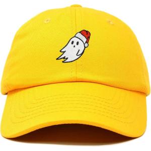 imageDALIX Christmas Ghost Embroidered Baseball Dad CapGold