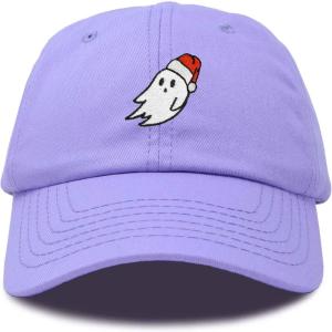 imageDALIX Christmas Ghost Embroidered Baseball Dad CapLavender