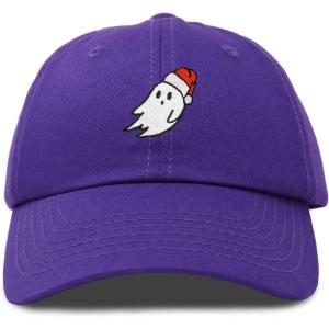 imageDALIX Christmas Ghost Embroidered Baseball Dad CapPurple
