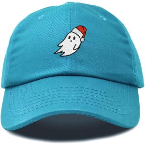 imageDALIX Christmas Ghost Embroidered Baseball Dad CapTeal