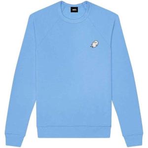 imageDALIX Ghost Embroidered Crewneck Long Sleeve Sweatshirt Fleece MenCarolina Blue