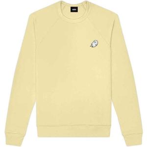 imageDALIX Ghost Embroidered Crewneck Long Sleeve Sweatshirt Fleece MenFrench Vanilla