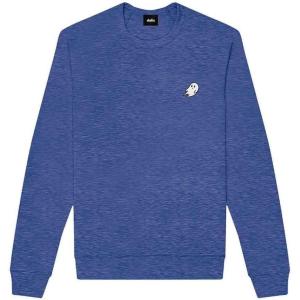 imageDALIX Ghost Embroidered Crewneck Long Sleeve Sweatshirt Fleece MenHeather True Royal