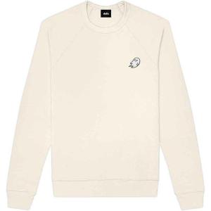 imageDALIX Ghost Embroidered Crewneck Long Sleeve Sweatshirt Fleece MenNatural