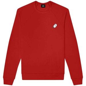 imageDALIX Ghost Embroidered Crewneck Long Sleeve Sweatshirt Fleece MenRed