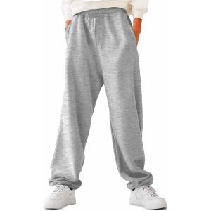 imageDALIX Ghost Embroidered Straight Leg Fleece Sweatpant Sweats Soft Warm MensAthletic Heather