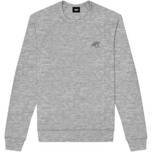 imageDALIX UFO Embroidered Fleece Crewneck Long Sleeve Sweatshirt MensAthletic Heather