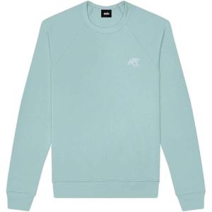 imageDALIX UFO Embroidered Fleece Crewneck Long Sleeve Sweatshirt MensHeather Blue Lagoon