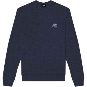 imageDALIX UFO Embroidered Fleece Crewneck Long Sleeve Sweatshirt MensHeather Navy