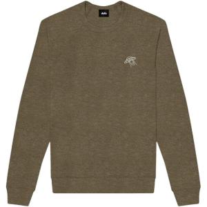 imageDALIX UFO Embroidered Fleece Crewneck Long Sleeve Sweatshirt MensHeather Olive