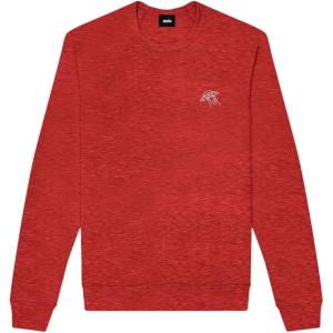 imageDALIX UFO Embroidered Fleece Crewneck Long Sleeve Sweatshirt MensHeather Red
