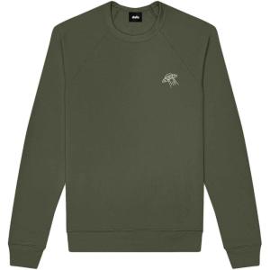 imageDALIX UFO Embroidered Fleece Crewneck Long Sleeve Sweatshirt MensMilitary Green