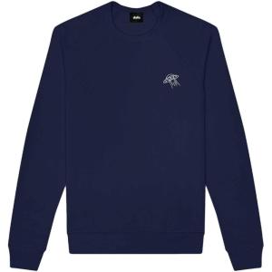 imageDALIX UFO Embroidered Fleece Crewneck Long Sleeve Sweatshirt MensNavy Blue