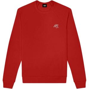 imageDALIX UFO Embroidered Fleece Crewneck Long Sleeve Sweatshirt MensRed