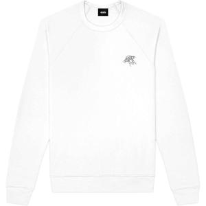 imageDALIX UFO Embroidered Fleece Crewneck Long Sleeve Sweatshirt MensWhite